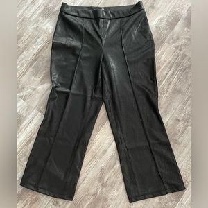 Capris, brand Jaan Boyce, size 12, shiny black fabric